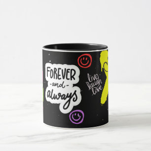 Caneca de Sorriso Retro Design Engraçado Cara Sorr
