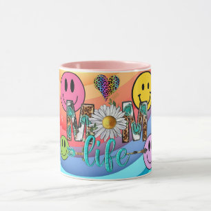 Caneca de Sorriso Retro Design Engraçado Cara Sorr