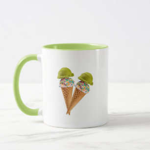Caneca de sorvete de matcha