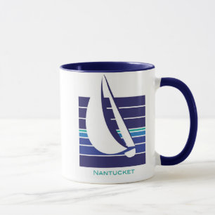 Caneca de Square_Nantucket dos azuis do barco