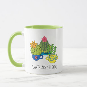 Caneca de Suculentas Plantas Amigáveis