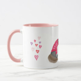 Caneca de tamanduás fofos apaixonados