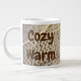 Caneca de tamanho grande com "Cozy Warm" dizendo