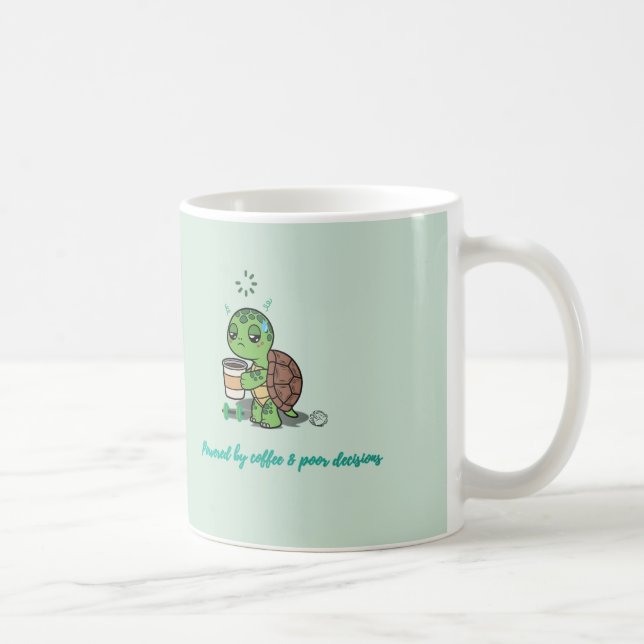 Caneca de Tartaruga de Café Fofa (Direita)