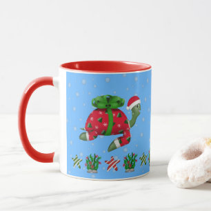 Caneca de Tartaruga de Natal