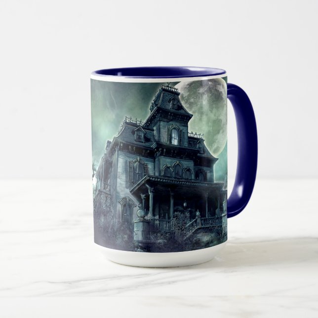 Caneca de Terror de Casa Assombrada – Mansão Infes (Frente Esquerda)