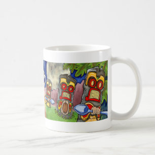 Caneca de Tiki do café - trajeto ao despertar
