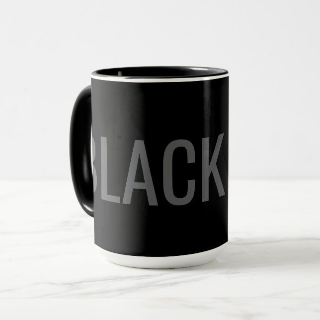 Caneca de Tipografia - Black Dog (Frente Esquerda)