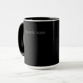 Caneca de Tipografia - Ícone Preto