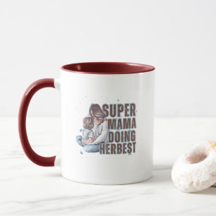 Caneca de Tipografia Moderna com Presente para Mãe