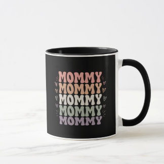 Caneca de Tipografia Pastel Mamãe | Presente do Di