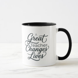 Caneca de Tipografia Uma Grande Mudança na Vida