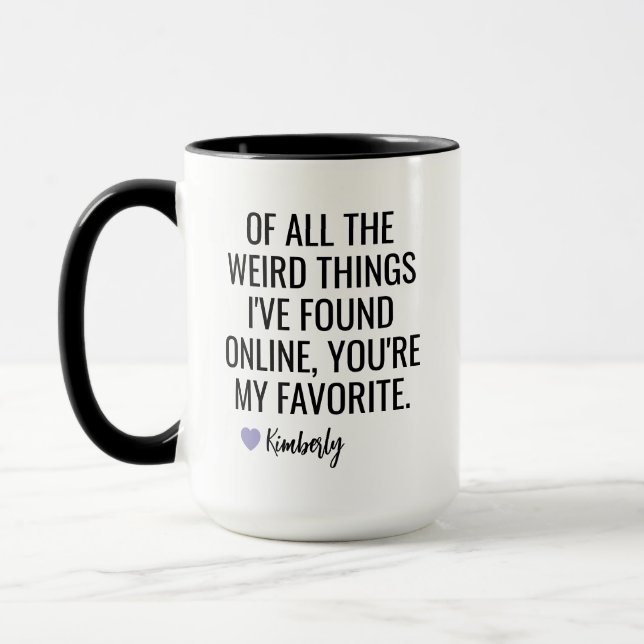 Caneca De todas as coisas estranhas que eu encontrei onli (Esquerda)