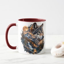 Caneca de Tom Tom Majestoso Lua Cheia | Dupla Face