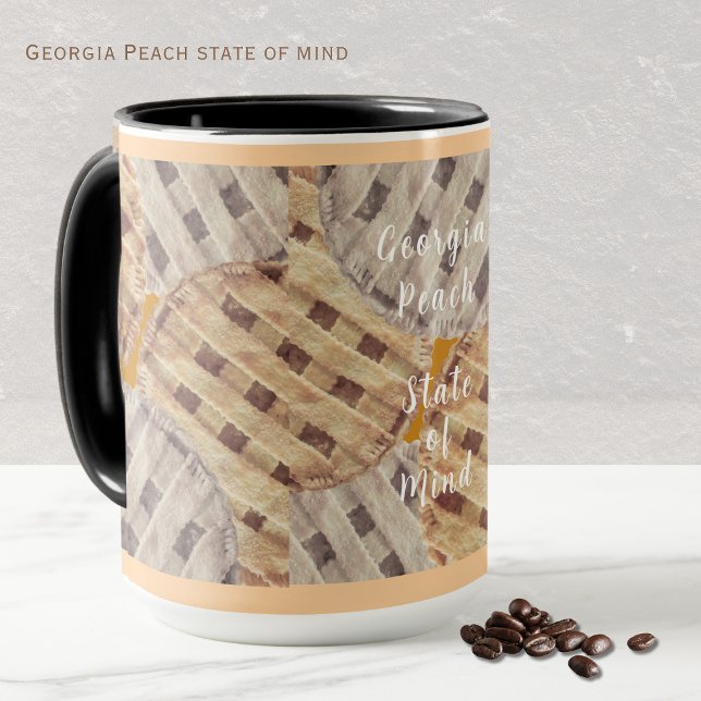 Caneca de Torta de Pêssego da Geórgia (Personalize yout Georgia peach pie mug! Georgia peach state of mind!)