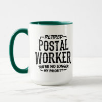 Caneca de Trabalhador Postal Aposentado Não É Mais
