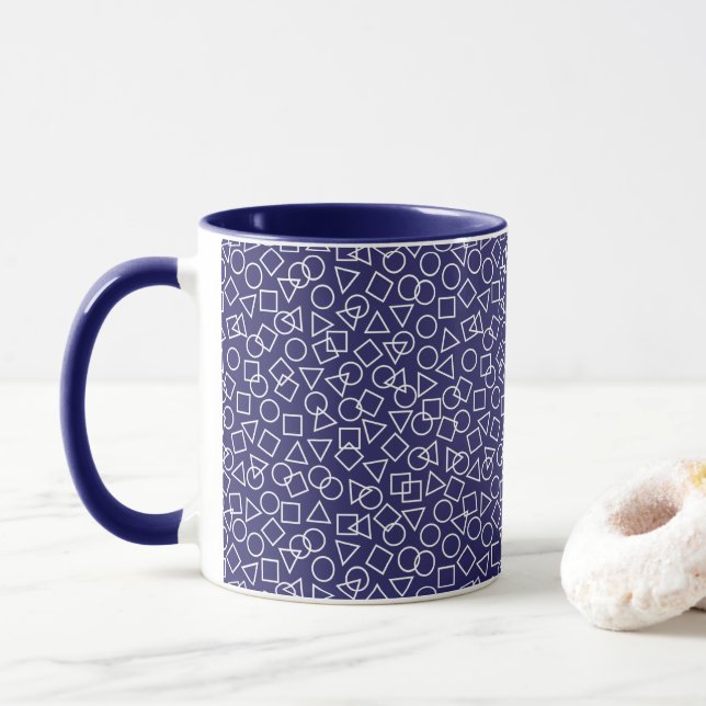 Caneca de Triângulo Círculo (Com Donut)