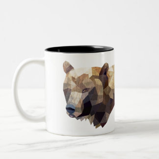 Caneca de urso geométrica