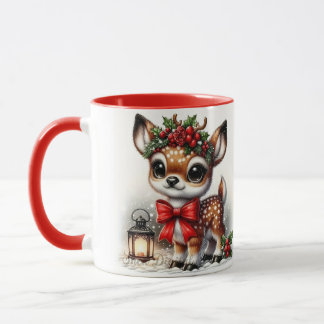 caneca de veado de Natal