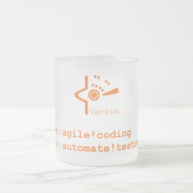 Caneca de Verbum Froted (logotipo alaranjado) (Centro)