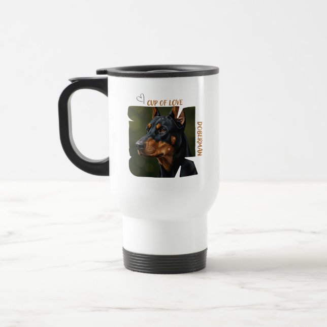 Caneca de Viagem 450ml Amante de Cães Copa do Amor (Esquerda)
