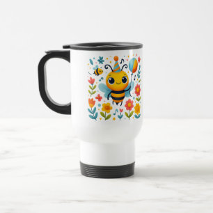 Caneca de Viagem Abelha Festa Alegre