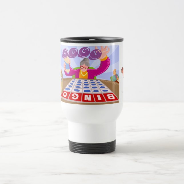 Caneca de viagem afortunada do Bingo do elefante (Centro)