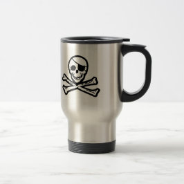 Caneca de viagem alegre do Grog do pirata de Roger