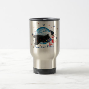Caneca de viagem americana do orgulho de border