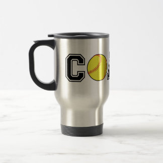 Caneca de viagem ao trabalho de softball - uma ide