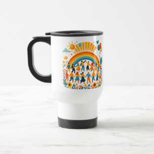 Caneca de Viagem Arco-íris Unidade e Diversidade