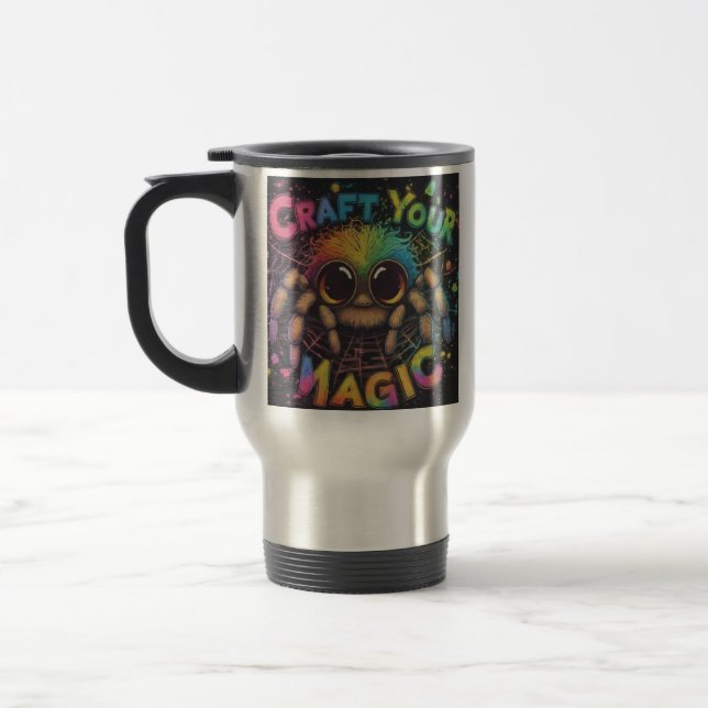 caneca de viagem "Artesanato sua magia" (Esquerda)