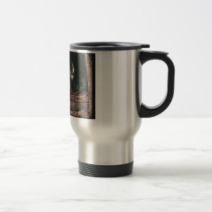 Caneca de viagem atada branco dos cervos