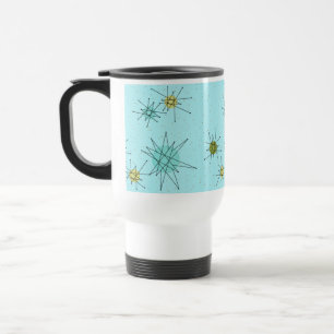Caneca de viagem atômica azul de Starbursts do ov