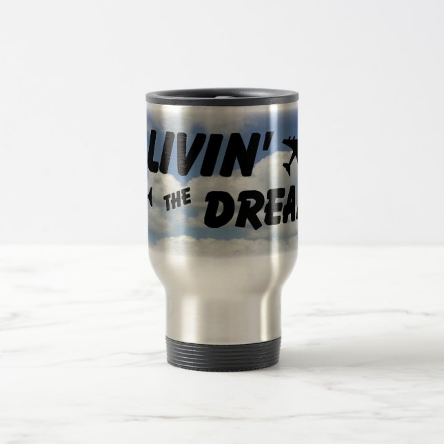 Caneca de viagem azul da nuvem (Centro)