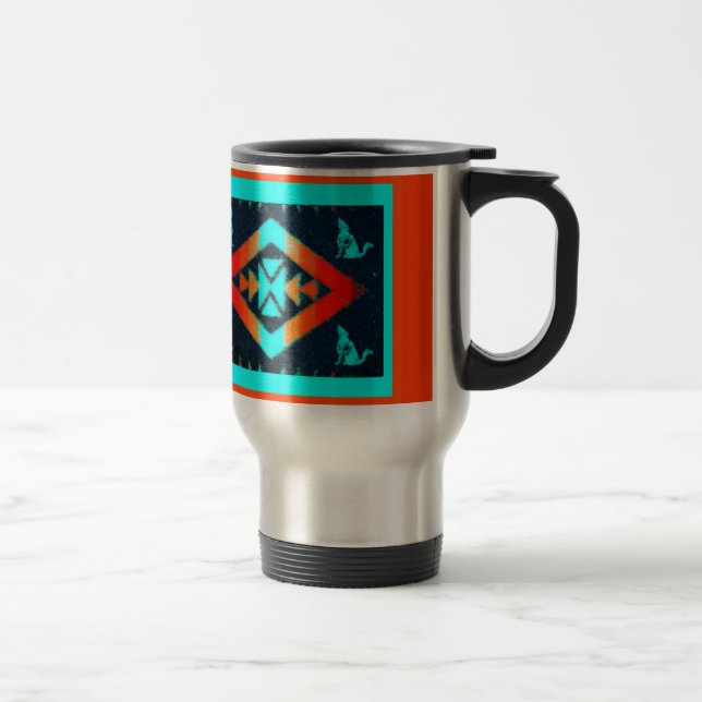 Caneca de viagem azul do chacal (Direita)