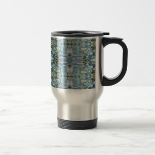 Caneca de viagem azul do design do olmo