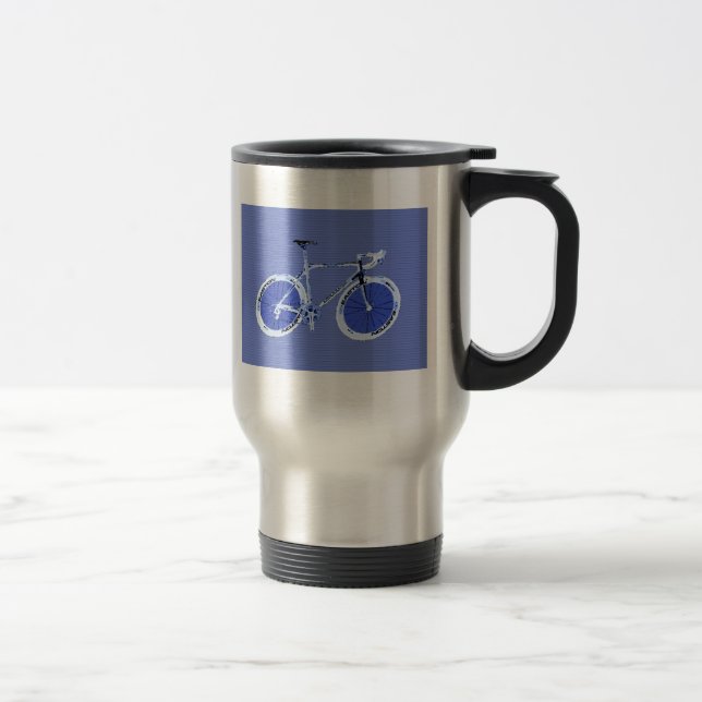 Caneca de viagem azul grande da bicicleta (Direita)