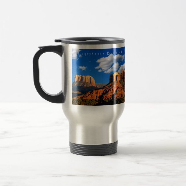 Caneca de viagem azul profunda de Sedona do vale (Esquerda)
