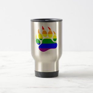 Caneca de Viagem - Bandeira Arco-íris Pata de Urso