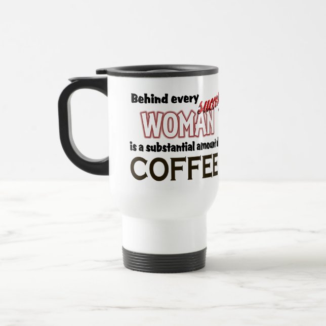Caneca de viagem bem sucedida do café da mulher (Esquerda)