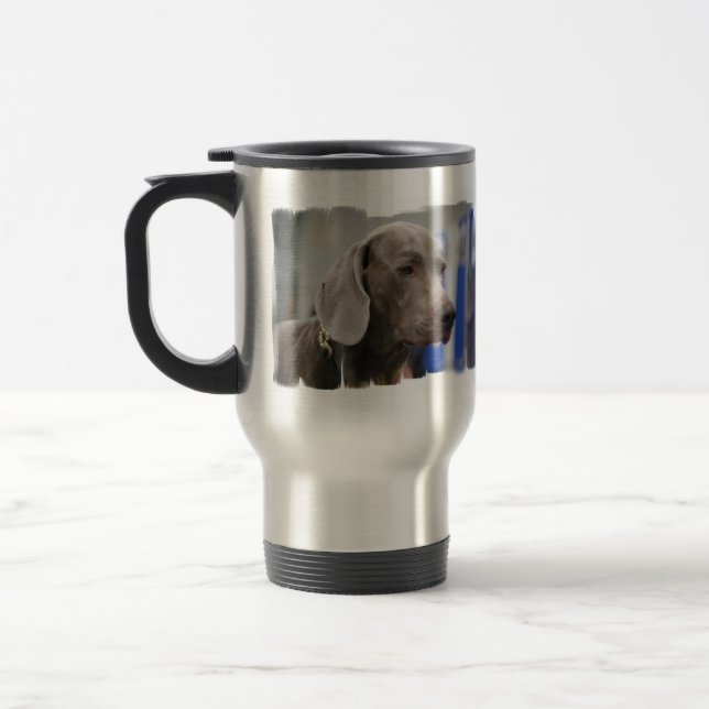 Caneca de viagem bonito de Weimaraner (Esquerda)
