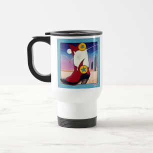 Caneca de viagem - bota de vaqueiro, vestida toda