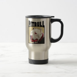 Caneca de viagem branca de Pitbull