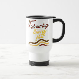 Caneca de viagem Branca Do Fluxo De Energia Do Bre