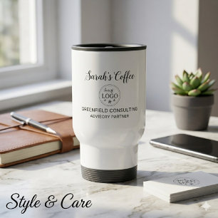 Caneca de Viagem Branca para Negócios Personalizad