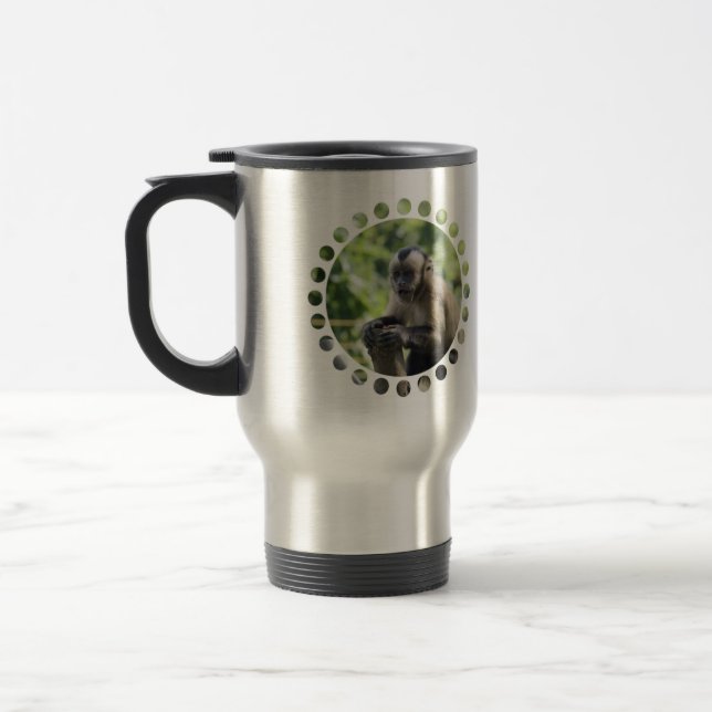 Caneca de viagem brincalhão do macaco (Esquerda)