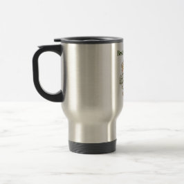 Caneca de Viagem Buquê de Rosas Jardineira de Gato