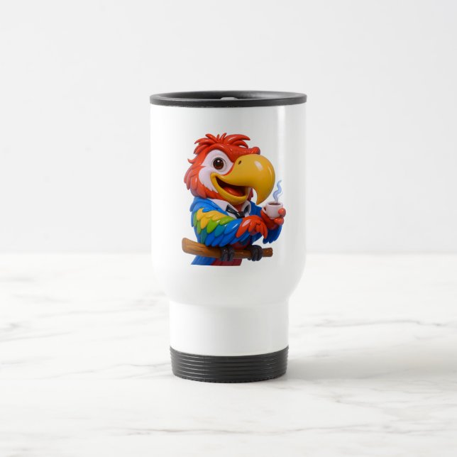 Caneca de Viagem Café Papagaio Ave Exótica  (Centro)