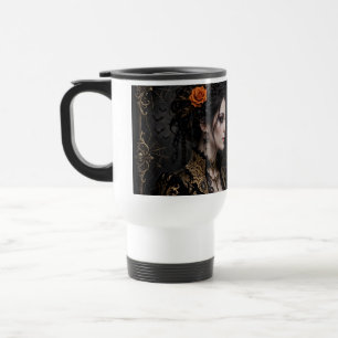 Caneca de Viagem Casal Rosa Laranja Gótica - Român